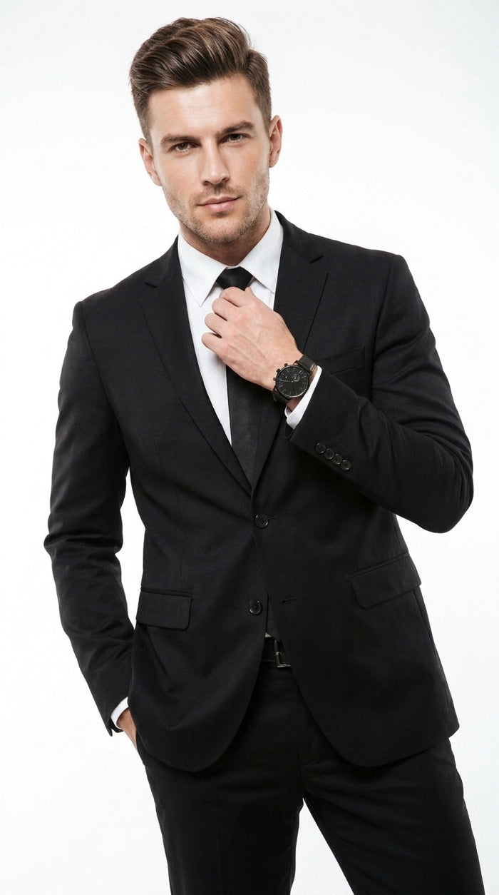 Men’s Black Men in Black Inspired Suit – Classic 2 Button Agent Style Formal Suit