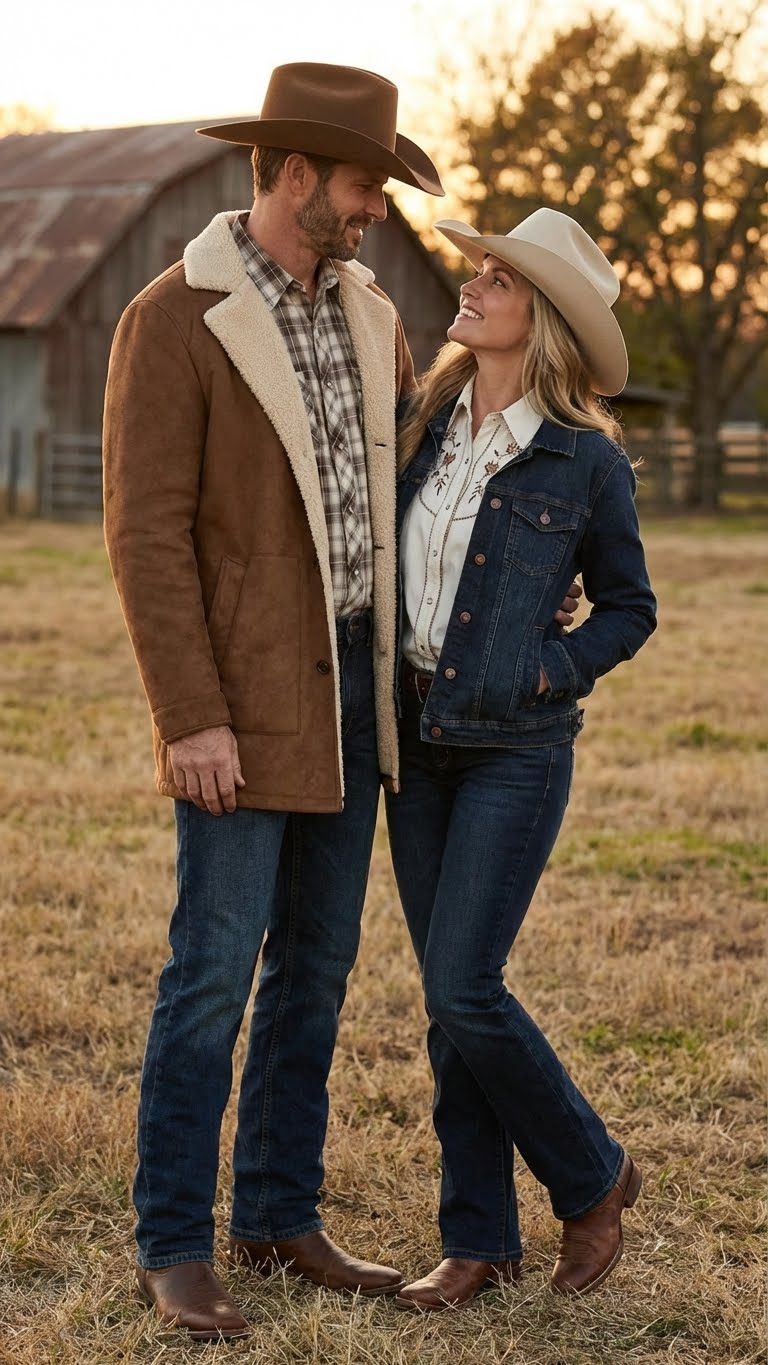 Men's brown western faux suede blazer coat features a slightly oversized shape with a notched collar and front pockets, crafted from a soft faux suede material.
