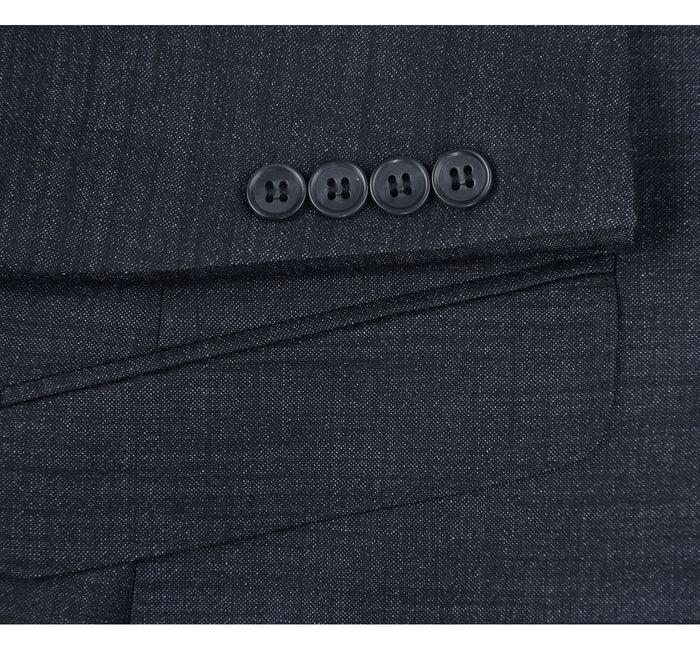558-2 Men's Two Piece Slim Fit Wool Blend Suit