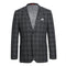 294-15 Men's Slim Fit Checked Suits