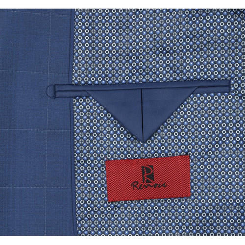 291-20 Men's Slim Fit 2-Piece Single Breasted Check Dress Suit