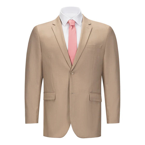 Mens Vested Tan Slim Fit Suit