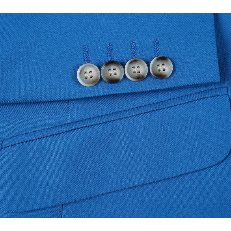 201-55 Men's 2-Piece Slim Fit Single Breasted Notch Lapel Suit