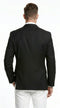Men’s Black Three Button Blazer – Classic Formal Suit Jacket for Business, Office, Sport Coat