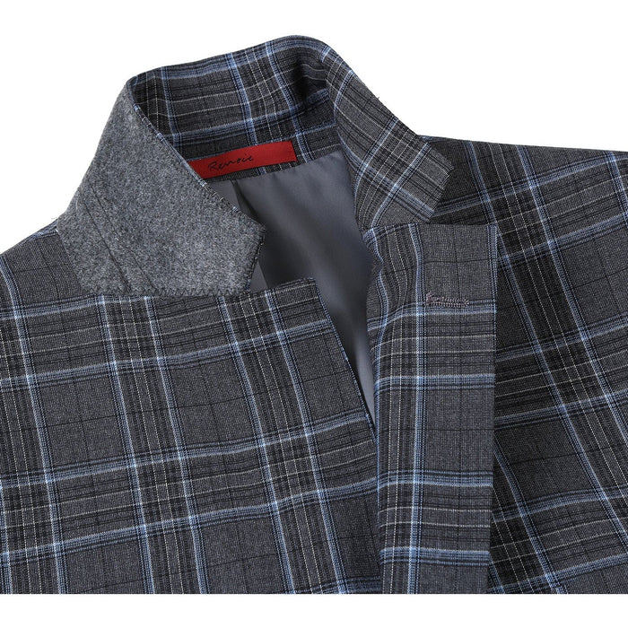 293-28 Men's Slim Fit Checked Suits