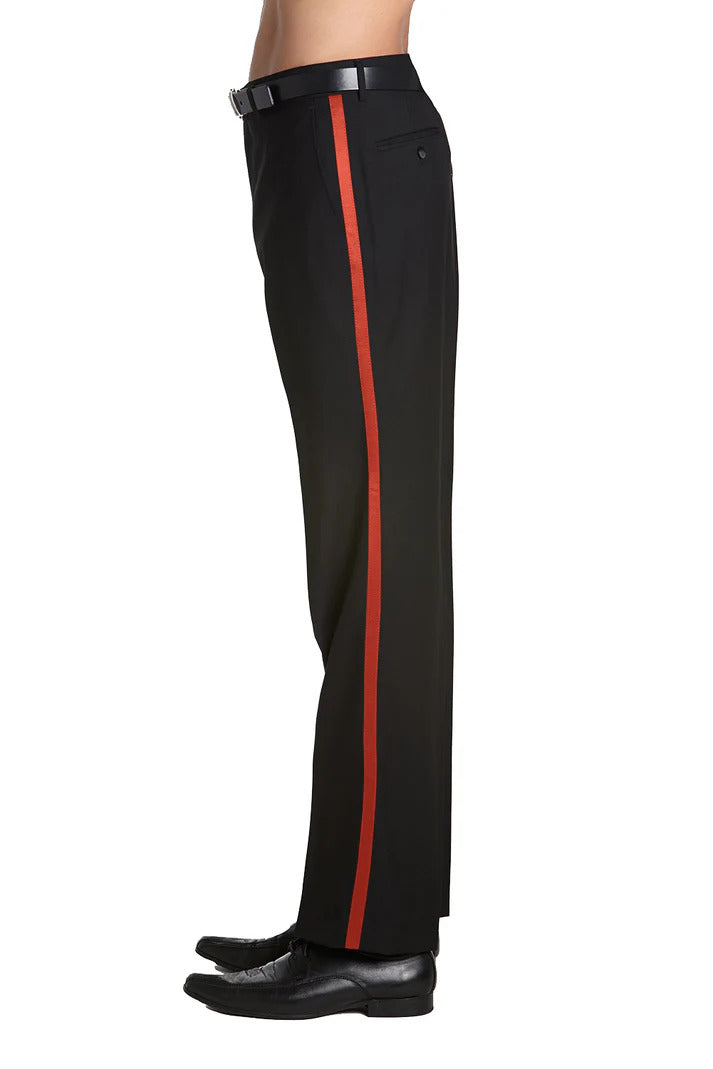 Mens Dress Tuxedos Pants in Color Flat Front No Pleat