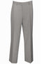 "Men's Wool Feel Regular Fit Dress Pants - Light Grey, Flat Front"