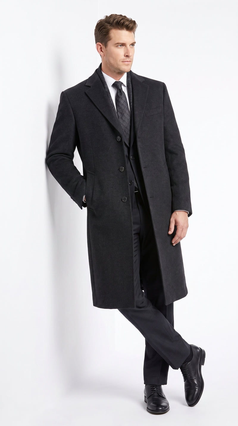 Men’s Black Long Overcoat – Daredevil Born Again Wilson Fisk Inspired Classic Kingpin Coat