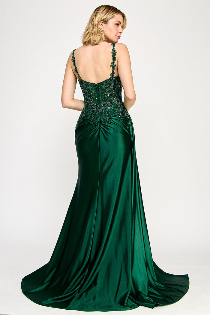 Lenovia 8361 Bead Embroidered Sateen Sleeveless Sweetheart Dress