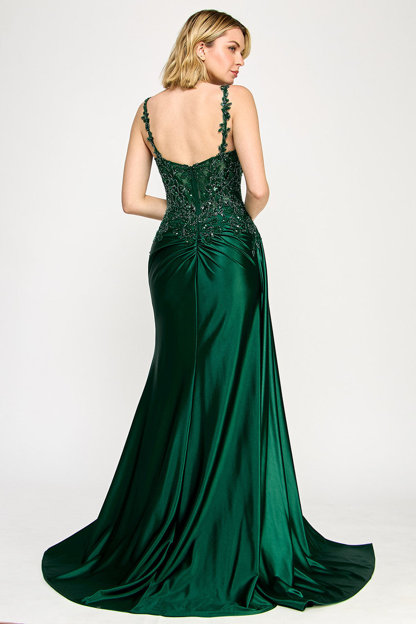 Lenovia 8361 Bead Embroidered Sateen Sleeveless Sweetheart Dress
