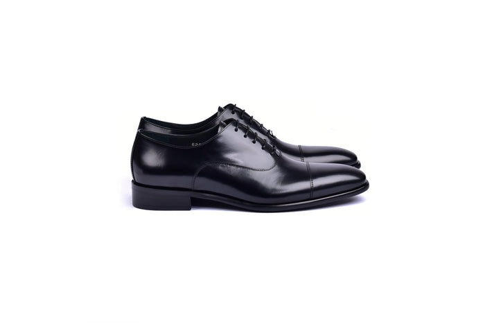 C0092-6265 Cap toe Lace up-Shinny Calf Black