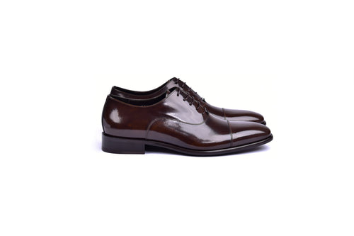 C0095-6265 Cap toe Lace up-Shinny Calf Brown