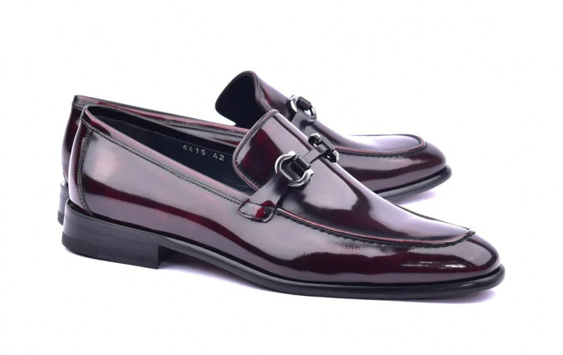 Corrente 6415 Calfskin Slip-On Loafer - Burgundy - Burgundy - Size 13