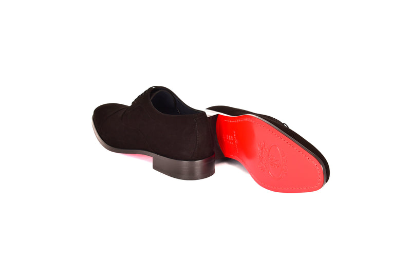 C0001108-6694S Cap toe lace up-Black Suede
