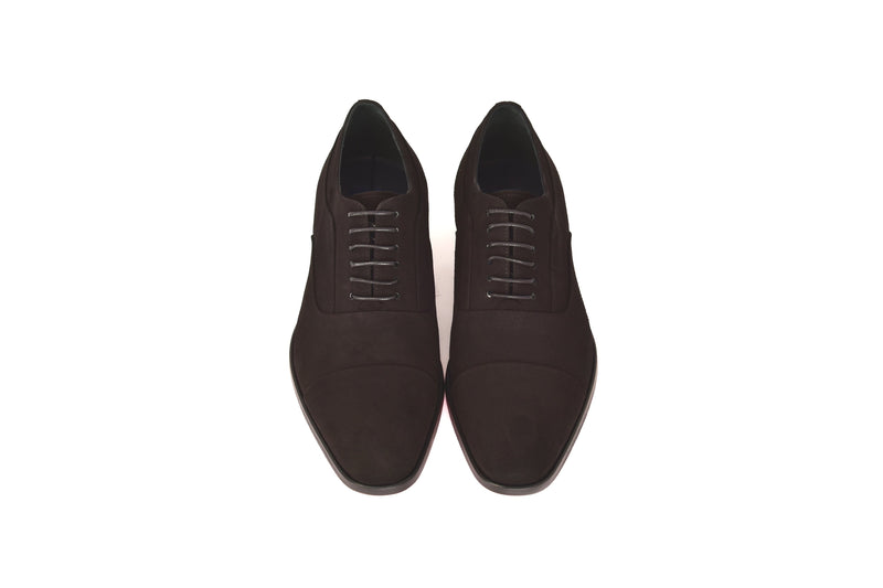 C0001108-6694S Cap toe lace up-Black Suede