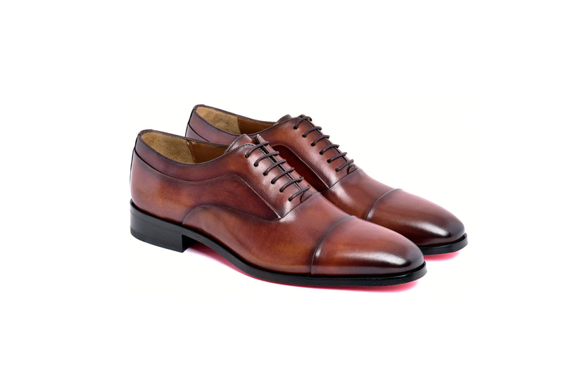 C0001106-6694 Cap toe lace up-Tan