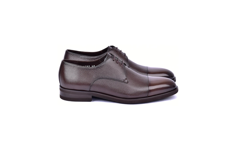 C001106-6793 Cap Toe Deer Skin- Brown