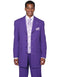 Mens 4 Button Wide Notch Lapel Fashion Zoot Suit in Purple