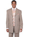 Mens 4 Button Wide Notch Lapel Fashion Zoot Suit in Tan