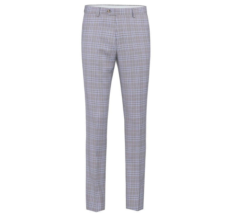 292-7 Men's Slim Fit 2-Piece Single Breasted Check Dress Suit