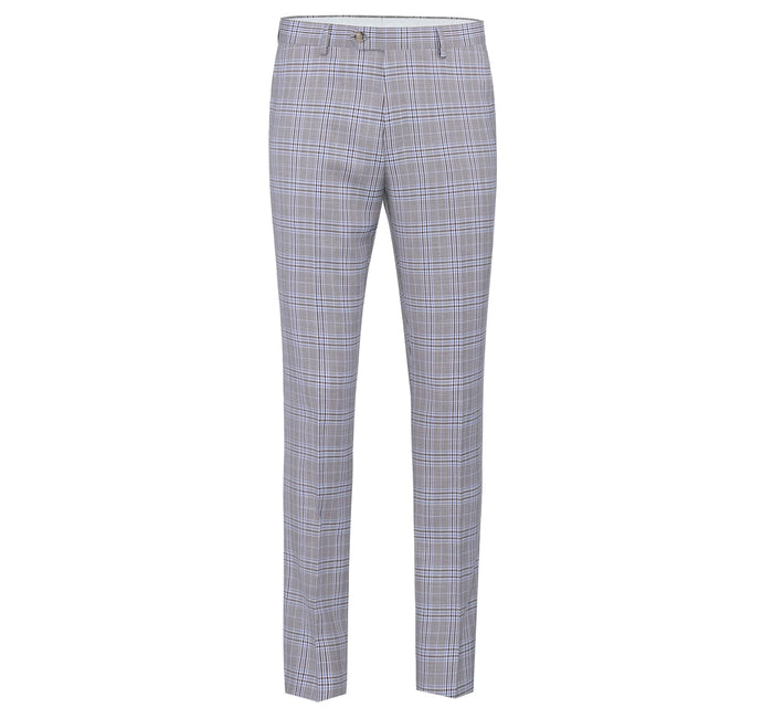 292-7 Men's Slim Fit 2-Piece Single Breasted Check Dress Suit