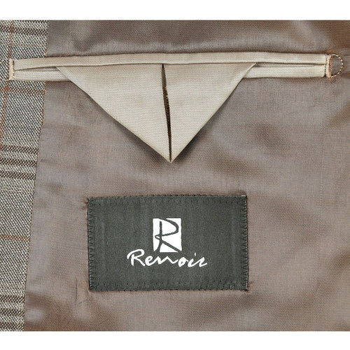 563-12 Men's Slim Fit Wool Checked Suits