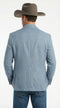 Mens Rugby Teal Baby Sky Western Blazer – Cowboy Style Casual Sport Coat for Men Classic Western Jacket in Light Blue Color
