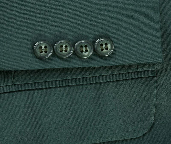 Vanderbilt Collection - Classic 2 Piece Suit 2 Buttons Regular Fit In Green