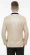 Men’s Gold Blazer with Black Lapel – Elegant Gold Formal Blazer Jacket for Wedding, Prom, Tuxedo in champagne Color