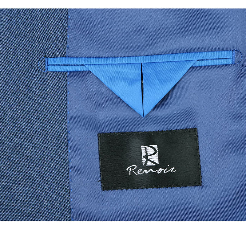 557-1 Men's 2-Piece Slim Fit Single Breasted Wool Suit