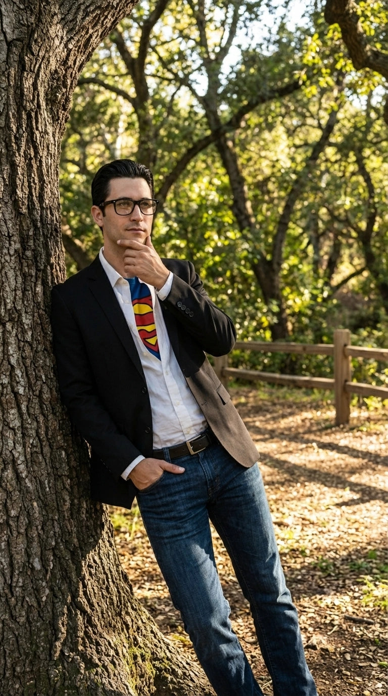 Mens Black Blazer – Clark Kent Inspired Smart Casual Office Blazer for Men Classic Everyday Formal Jacket