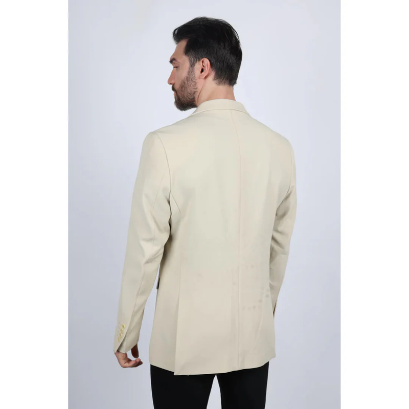Mens Modern Fit Stretch Date Night Blazer - Beige