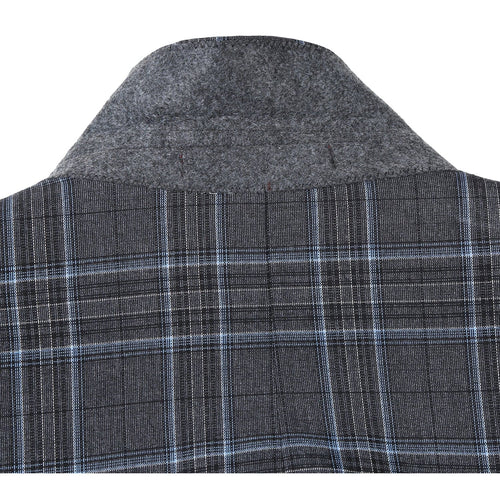 293-28 Men's Slim Fit Checked Suits