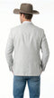 Men’s Very Light Grey - Linen Western Cowboy Blazer, Formal Sport Coat for Weddings, Parties, Country Events, and Casual Dress Wear in Ice Ash Color