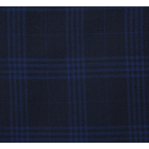 564-3 Men's Slim Fit Wool Blend Stretch Checked Suit