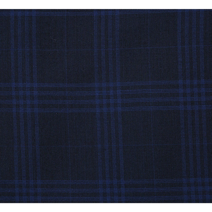 564-3 Men's Slim Fit Wool Blend Stretch Checked Suit