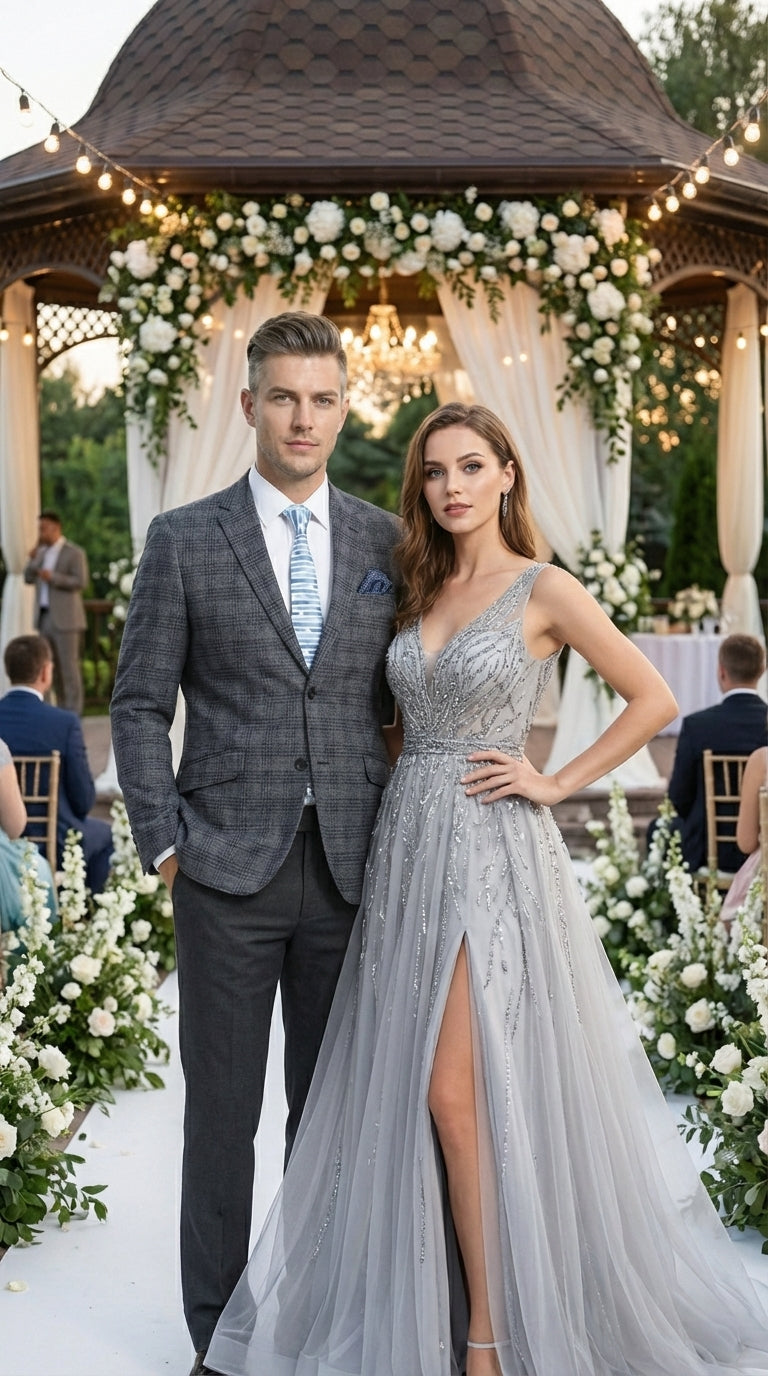 Mens Charcoal Gray with Blue Plaid Pattern Blazer Jacket – Classic Check Pattern Sport Coat for Business, Office, and Smart Casual Wear