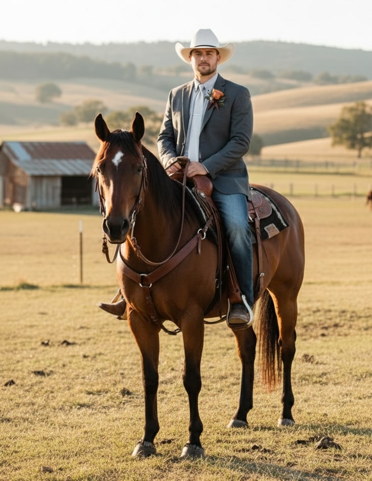 Men's gray western blazer. Tailored fit, streamlined shape, smooth fabric. Ideal for formal events. Classic western style.
