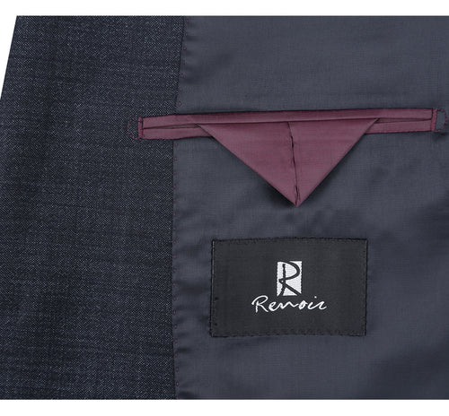 558-2 Men's Two Piece Slim Fit Wool Blend Suit