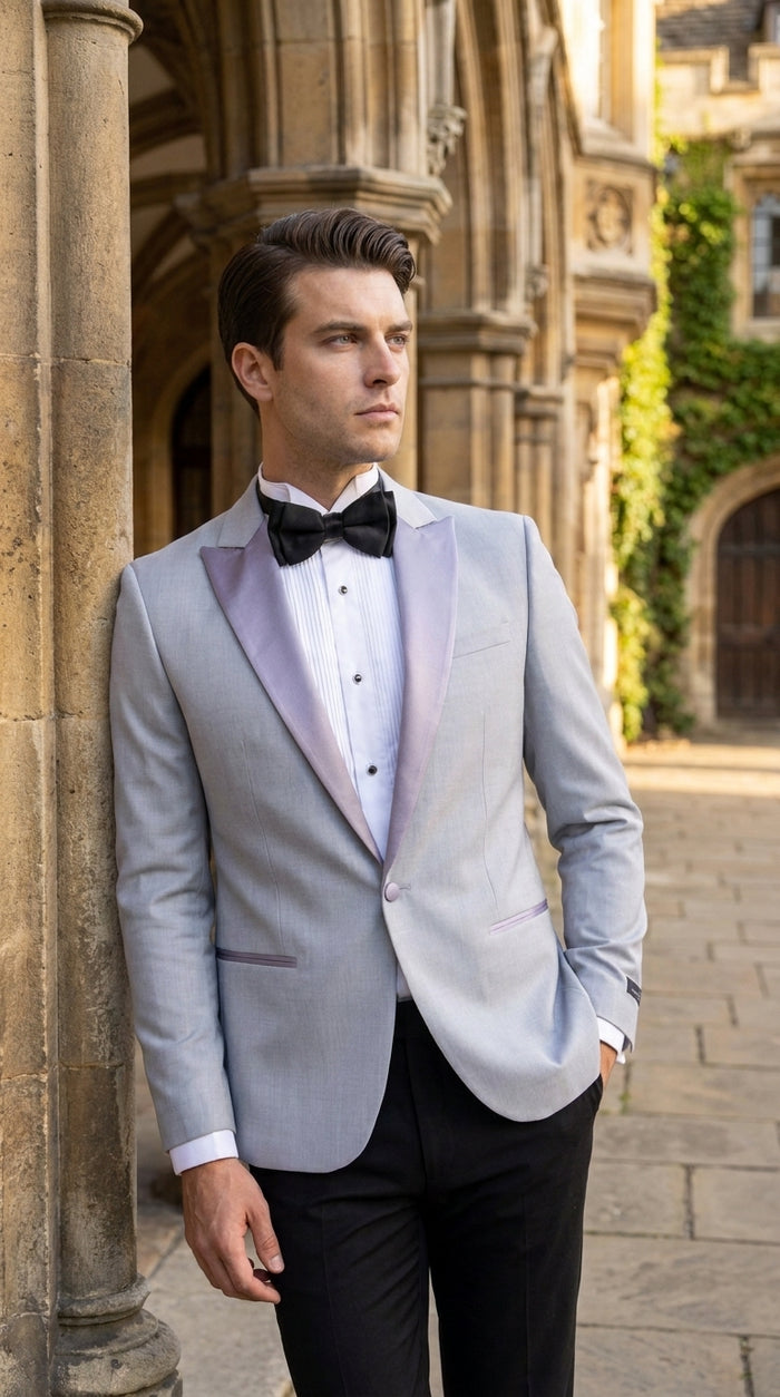 Men’s Classic Black Dinner Jacket – Satin Peak Lapel Formal Tuxedo Blazer (Copy)