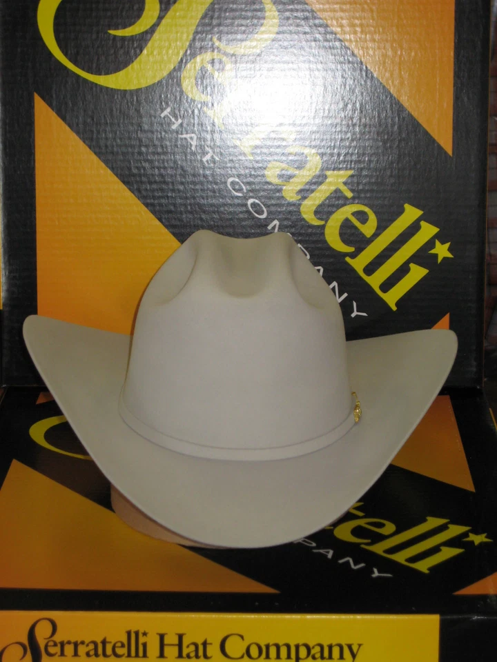 Serratelli 10X Cali Style Platinum 3 1/2" Brim Western Cowboy Hat All Sizes