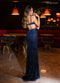 Beaded Fitted Cutout Slit Gown by Rachel Allan 70897