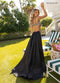 Cutout Overskirt Slit Gown by Rachel Allan 70929