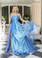 Off Shoulder A-line Slit Gown by Rachel Allan 70991