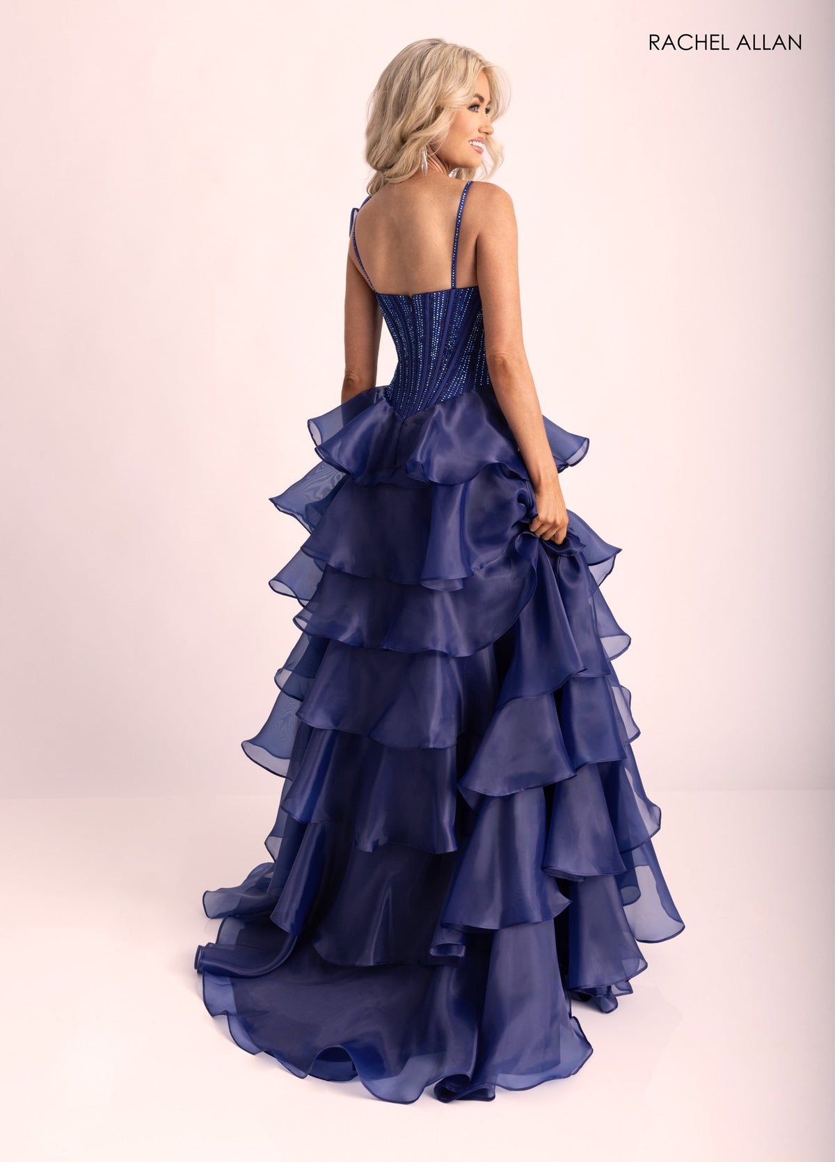 Ruffled High Low Gown by Rachel Allan 71049