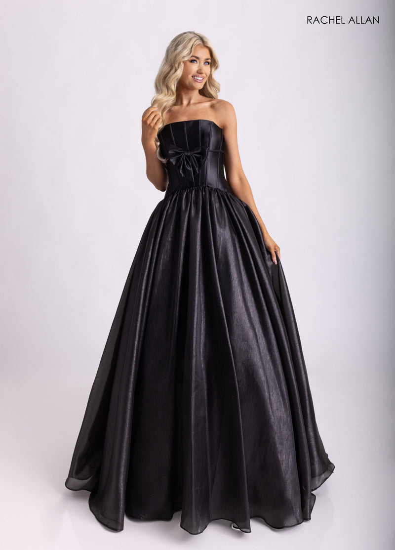 Organza Strapless A-line Gown by Rachel Allan 71060