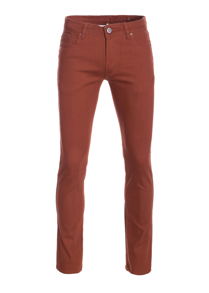 Skinny Jeans with tonal fabric, in Rust color