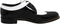 Mens 1920s Gangster Wingtip Dress Shoes - Black and White