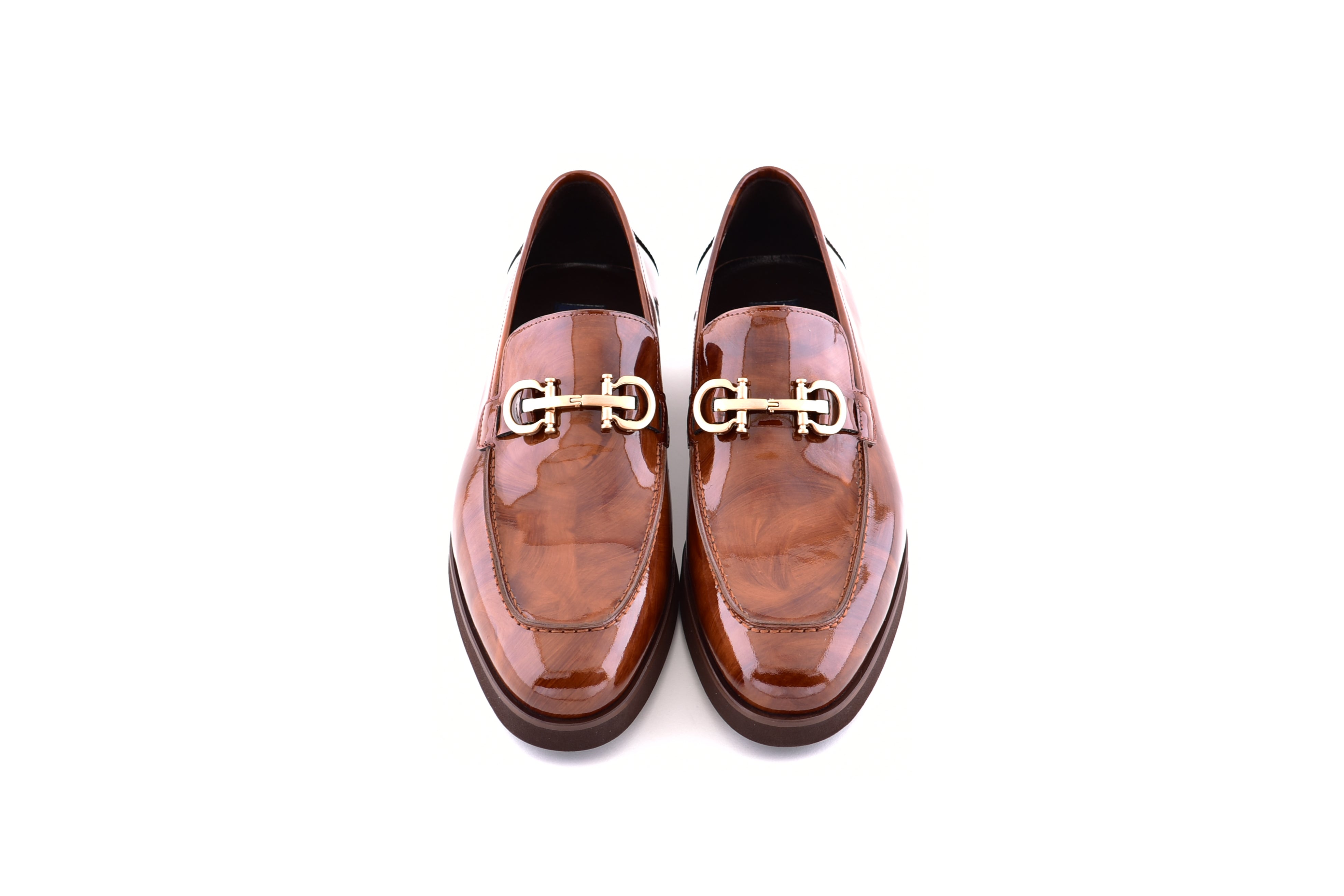 C0001208-7249 loafer with gold buckle-Marble Tan