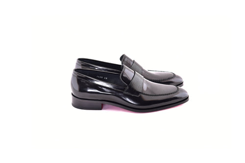 C000210-7425 Formal Loafer-Black Luxe leather